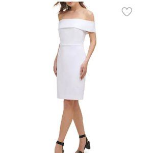 Off the shoulder white dress